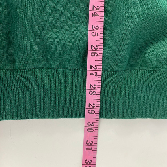 Lands End Supima Cotton Grandpa Sweater Men Size XLT Hunter Green Dad V-neck - Picture 10 of 10